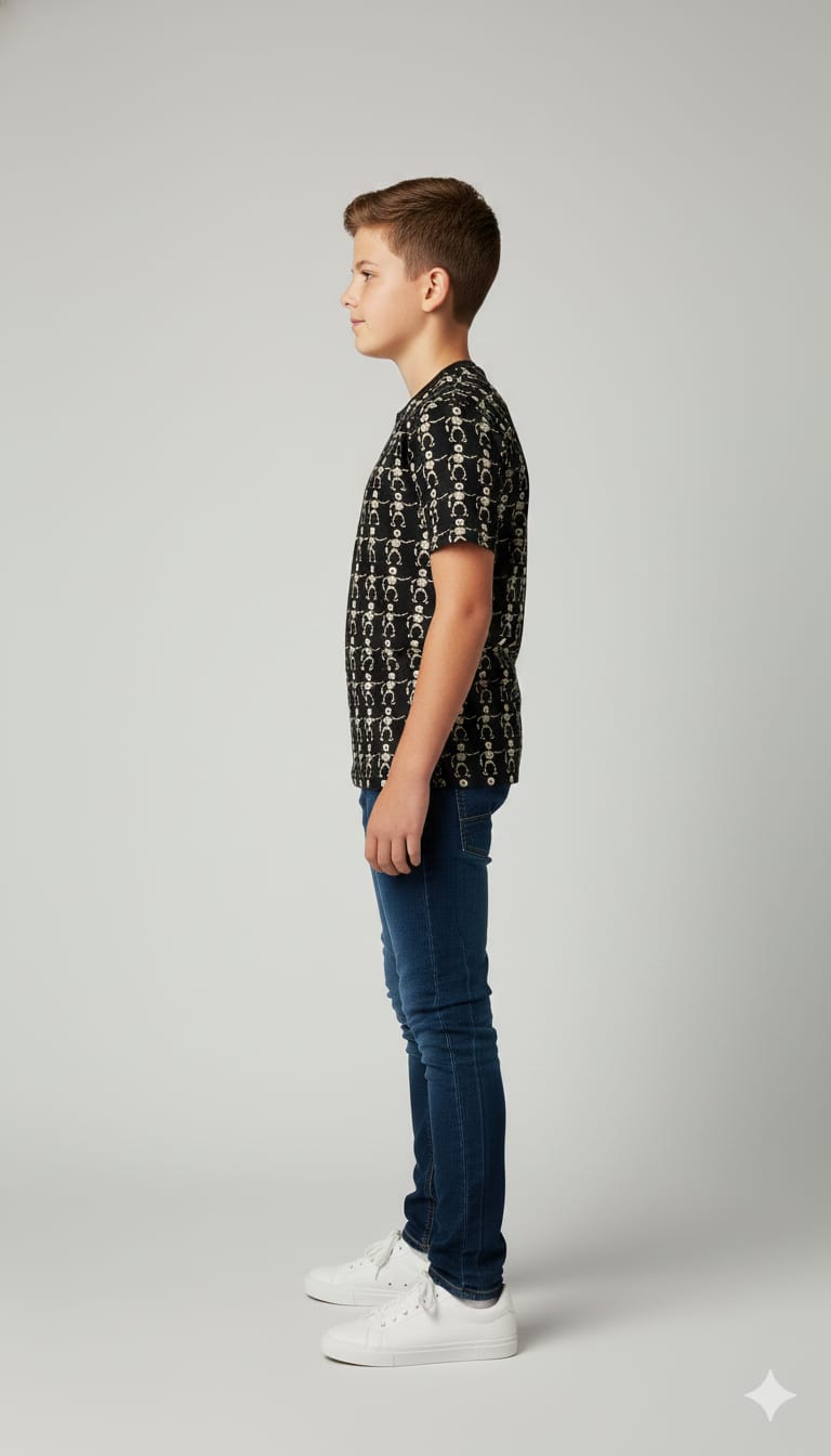 Eighty Eight Premium Black "Skeleton Squad" All-Over Graphic T-Shirt - Urban Streetwear Edition