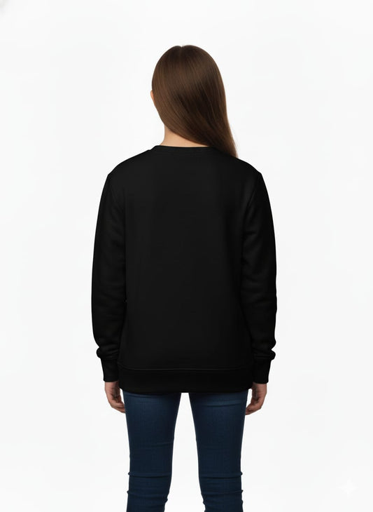 Edge Premium Black Crewneck Sweatshirt - Ultra-Soft Fleece (Size L)