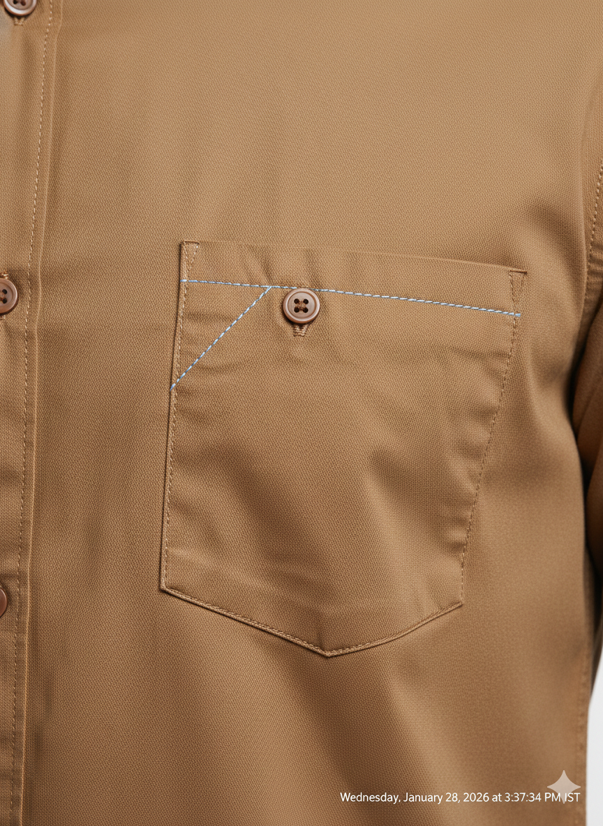 Authentic Vintage AX Collection "Earth Tone" Mustard Brown Casual Cotton Shirt