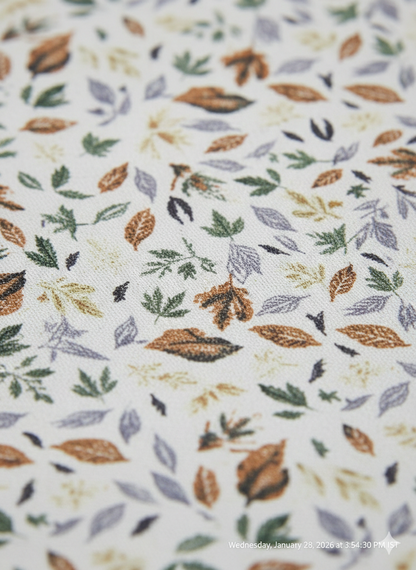 Denim & Flower Men's Multicolor Leaf Print Cotton Casual Half Sleeve Shirt