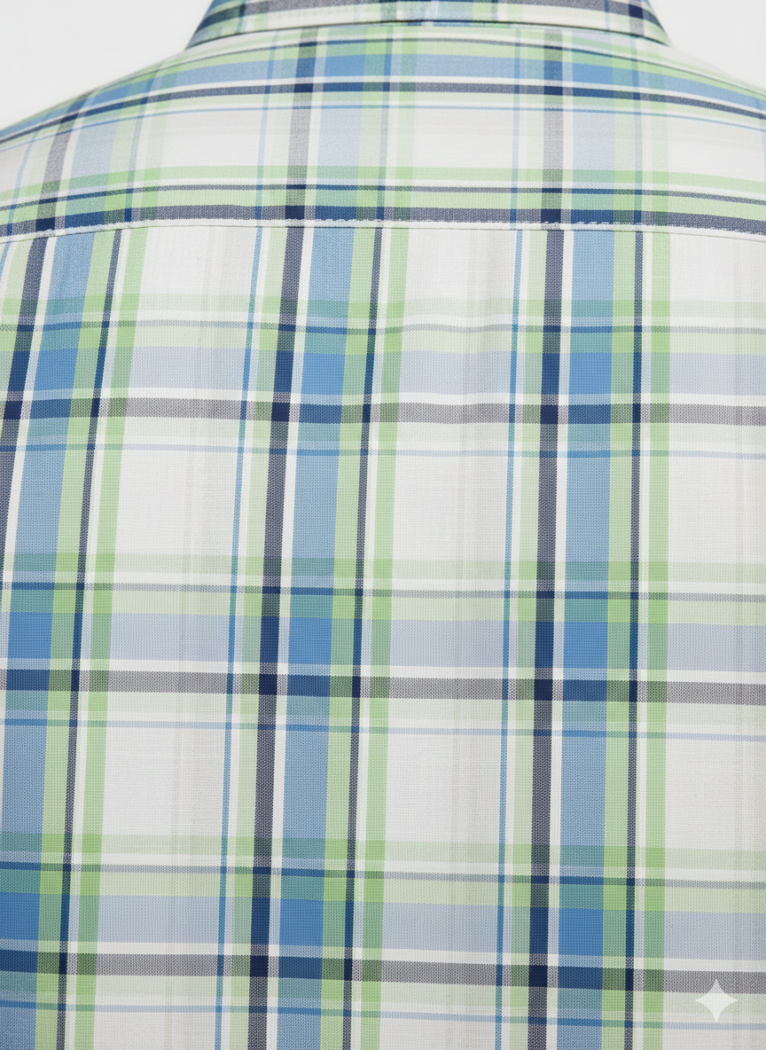 Authentic Vintage GAP "Summer Heritage" Blue & Green Plaid Check Short Sleeve Shirt