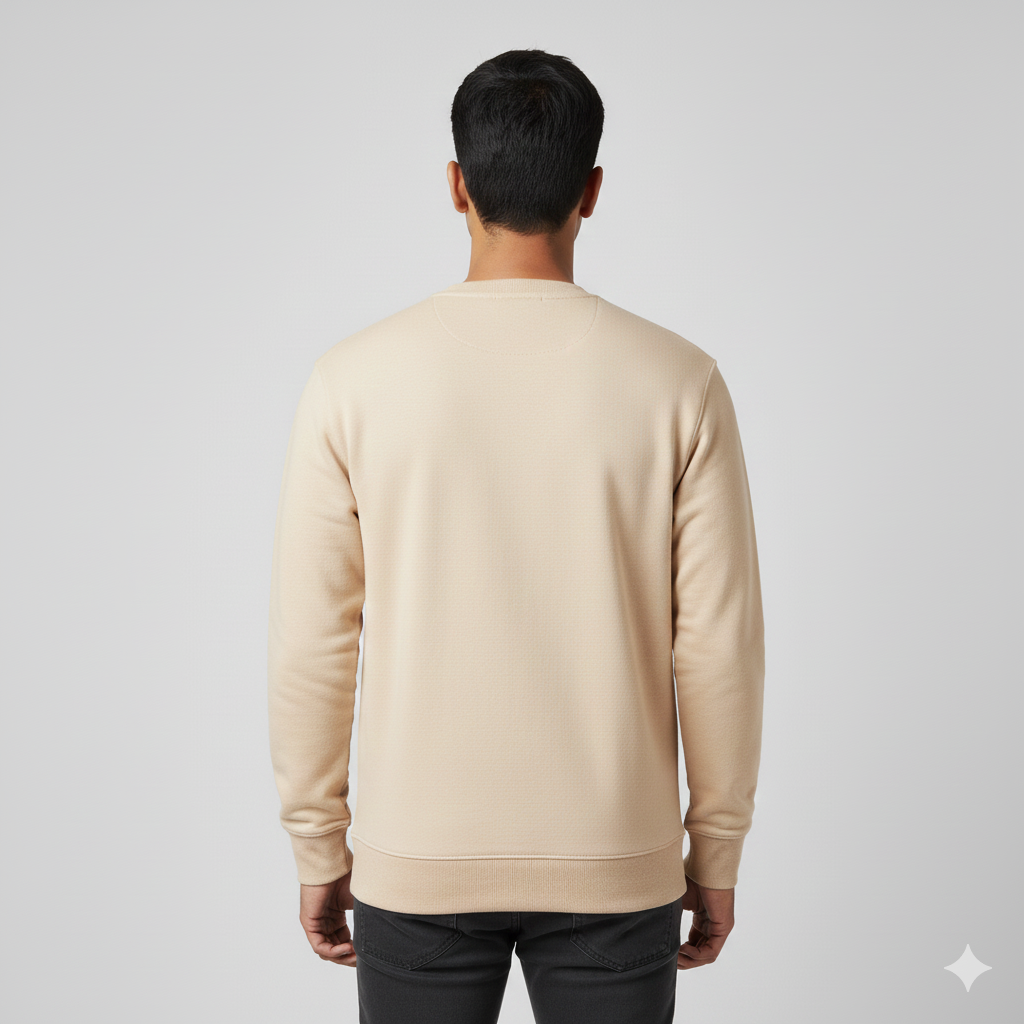 Real Man Premium Cotton Fleece Sweatshirt™  – Olive Green🌪️ | Ultra-Stretch & Minimalist No-String Design