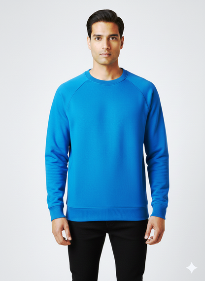 Real Man Premium Cotton Fleece Sweatshirt™  – Olive Green🌪️ | Ultra-Stretch & Minimalist No-String Design