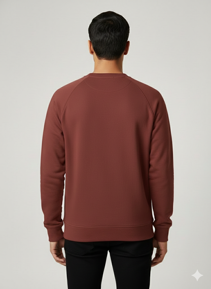 Real Man Premium Cotton Fleece Sweatshirt™  – Olive Green🌪️ | Ultra-Stretch & Minimalist No-String Design