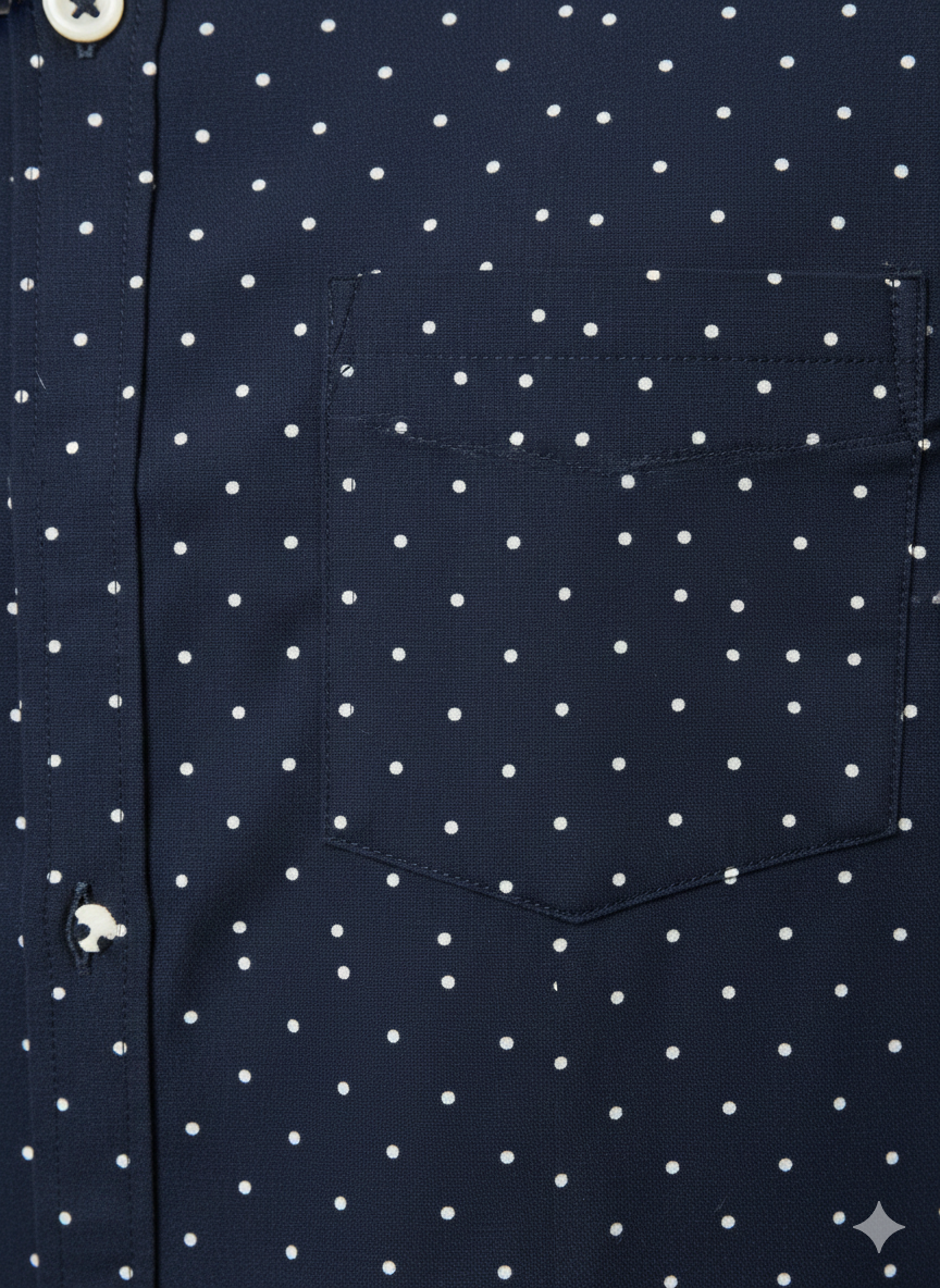 Authentic Vintage Goodfellow & Co "Midnight Speckle" Navy Polka Dot Casual Shirt