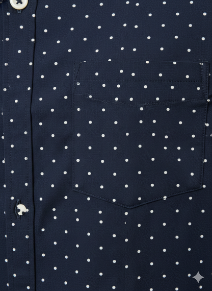 Authentic Vintage Goodfellow & Co "Midnight Speckle" Navy Polka Dot Casual Shirt