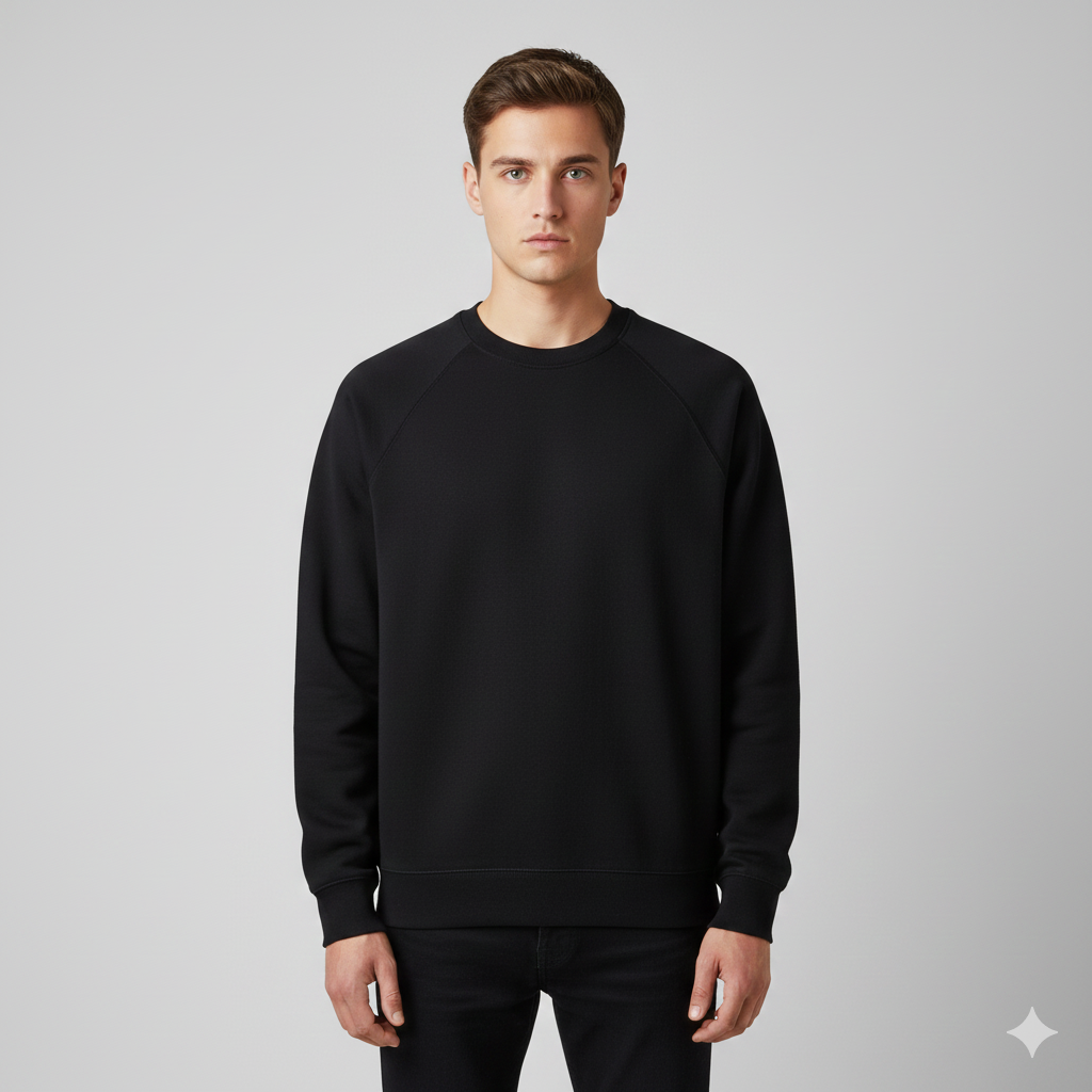 Real Man Premium Cotton Fleece Sweatshirt™  – Olive Green🌪️ | Ultra-Stretch & Minimalist No-String Design