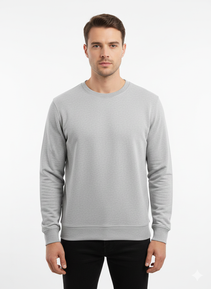Real Man Premium Cotton Fleece Sweatshirt™  – Olive Green🌪️ | Ultra-Stretch & Minimalist No-String Design