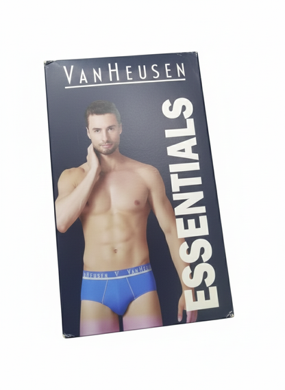 Exclusive Export Surplus Underwear: Van Heusen Men's Premium Cotton Brief 🩲 | Ultra-Soft| Royal Blue