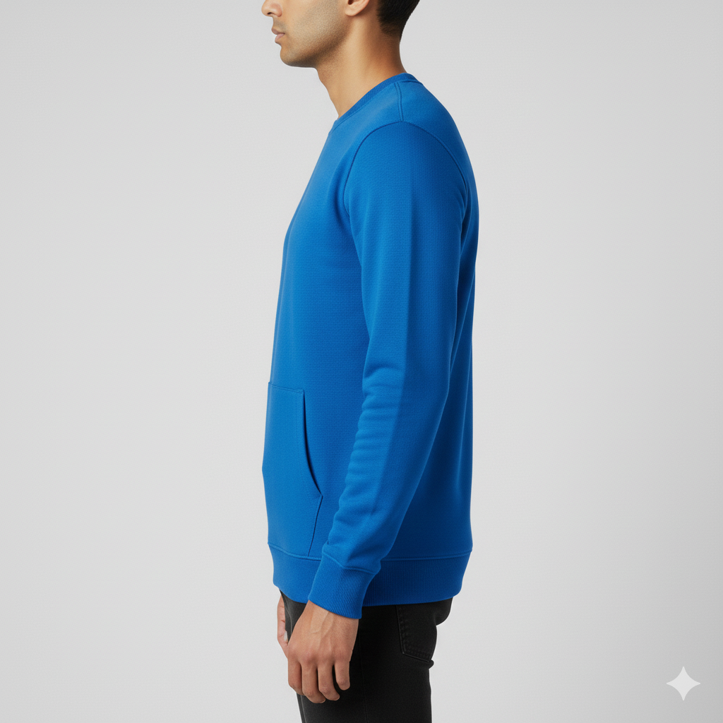 Real Man Premium Cotton Fleece Sweatshirt™  – Olive Green🌪️ | Ultra-Stretch & Minimalist No-String Design