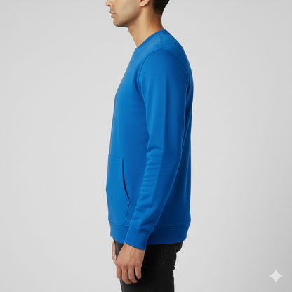 Real Man Premium Cotton Fleece Sweatshirt™  – Olive Green🌪️ | Ultra-Stretch & Minimalist No-String Design