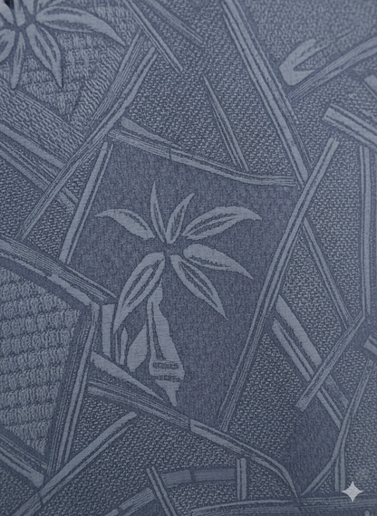 Authentic Vintage Jamaica Jaxx "Authentic Island Style" Embossed Silk-Blend Blue Shirt