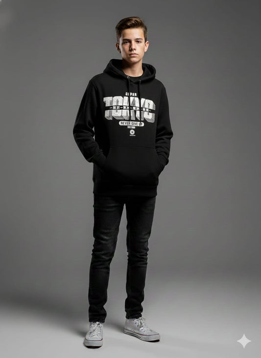 Urban wear (ESTD. 1986) Vintage Series Men’s Hoodie – Classic Midnight Black (Recycled Heritage)