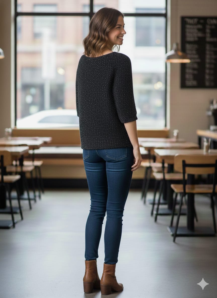 CAPSTREE Women's Premium Textured Knit Sweater