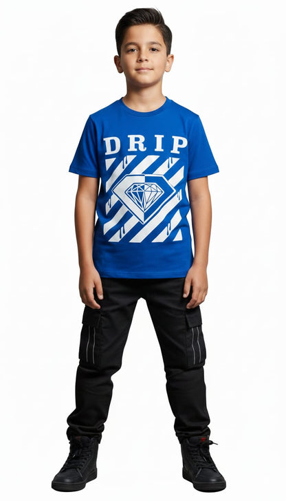 Eighty Eight Premium Blue "DRIP" Graphic T-Shirt - Streetwear Edition