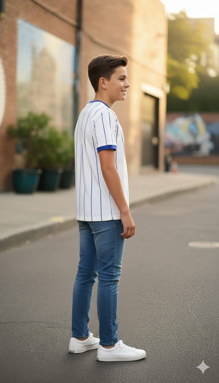 Baller Style: Eighty Eight "Los Angeles" Striped Tee