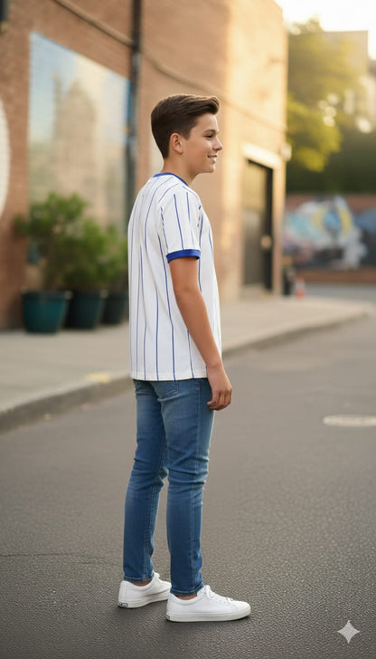 Baller Style: Eighty Eight "Los Angeles" Striped Tee