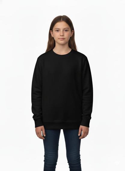 Edge Premium Black Crewneck Sweatshirt - Ultra-Soft Fleece (Size L)