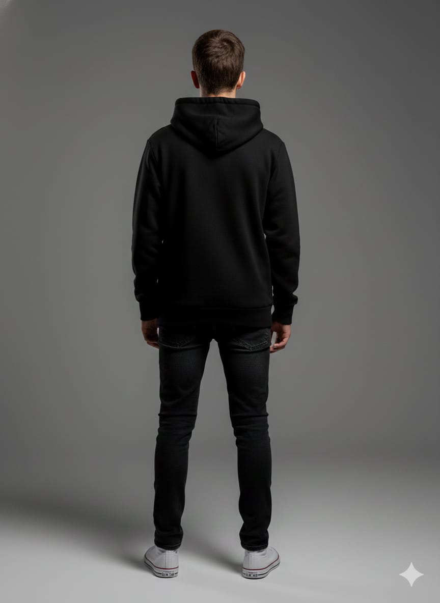 Urban wear (ESTD. 1986) Vintage Series Men’s Hoodie – Classic Midnight Black (Recycled Heritage)