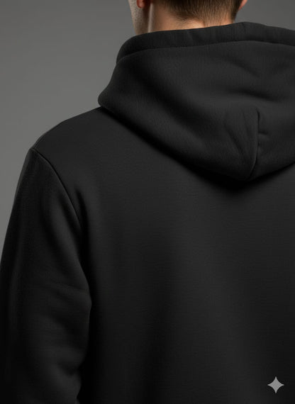 REAL MANEco-Comfort Men’s Hoodie – black (Recycled Cotton Blend)