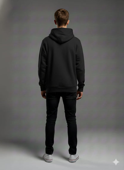 REAL MANEco-Comfort Men’s Hoodie – black (Recycled Cotton Blend)