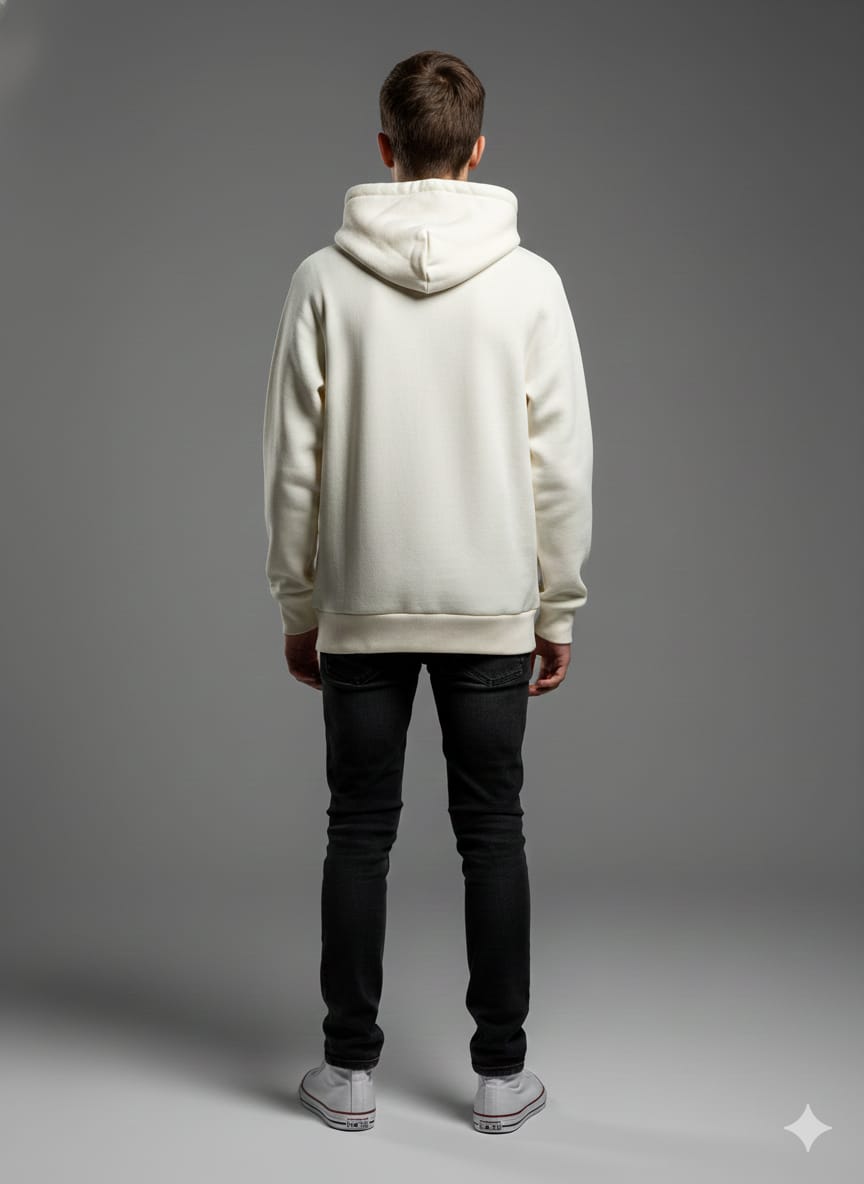 One Brand  Men’s "Last Exit to Paradise" Graphic Hoodie – Off-White (Premium Export Surplus)