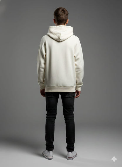 One Brand  Men’s "Last Exit to Paradise" Graphic Hoodie – Off-White (Premium Export Surplus)